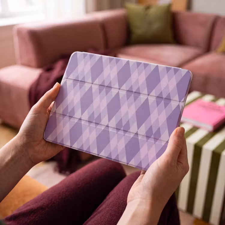 iPad hoes - Paars - Geometrisch - Ruiten - Argyle - Patroon — 3