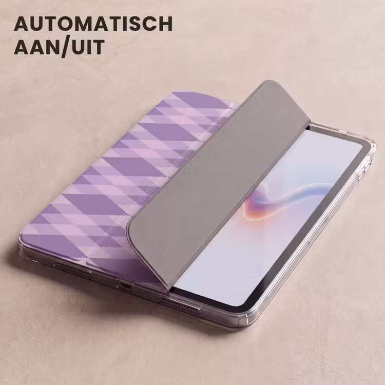 iPad hoes - Paars - Geometrisch - Ruiten - Argyle - Patroon — 4