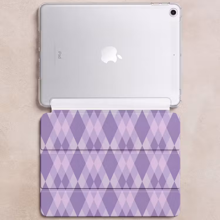 iPad hoes - Paars - Geometrisch - Ruiten - Argyle - Patroon — 6