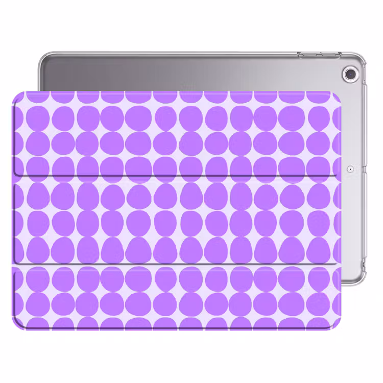 iPad hoes - Paars - Geometrisch - Stippen - Polka Dot - Patroon — 1