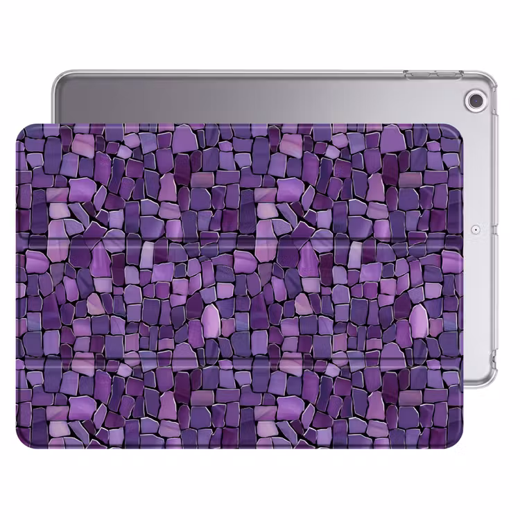 iPad hoes - Paars - Mozaïek - Scherven - Steen - Patroon — 1