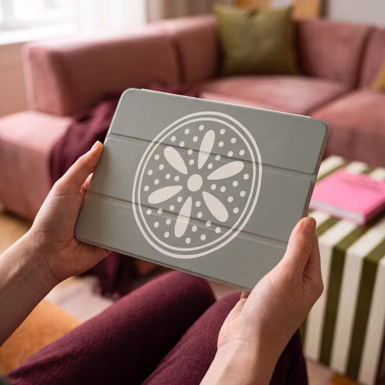 iPad hoes - Patroon - Cirkel - Abstract - Groen - Decoratie — 3