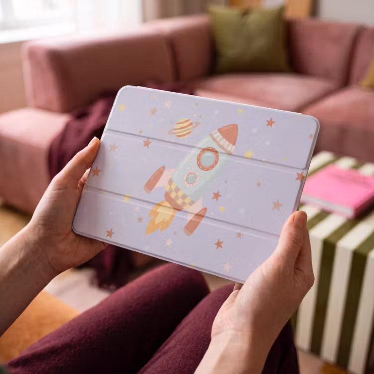 iPad hoes - Raket - Ruimte - Planeet - Illustratie — 3