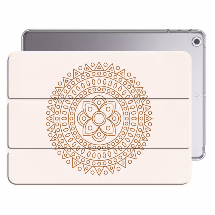 iPad hoes - Mandala - Geometrisch - Abstract - Oosters - Bruin — 1