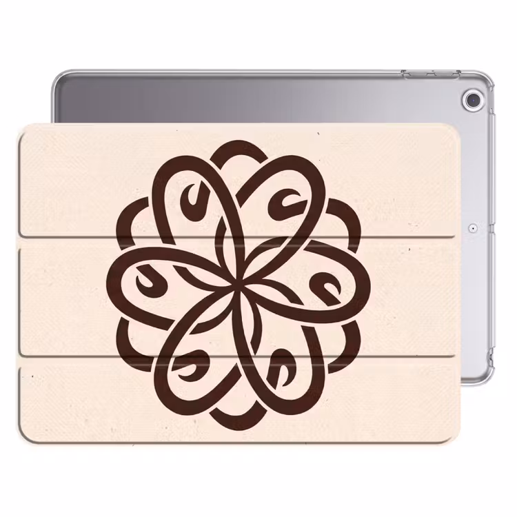 iPad hoes - Patroon - Knoop - Abstract - Modern - Bruin — 1