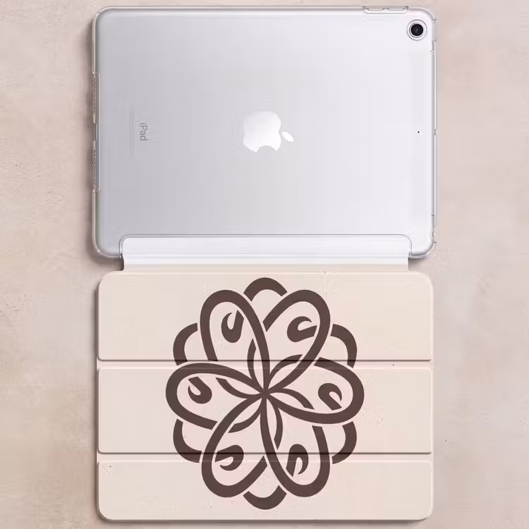 iPad hoes - Patroon - Knoop - Abstract - Modern - Bruin — 6