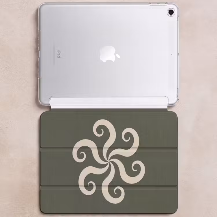 iPad hoes - Patroon - Spiraal - Abstract - Modern - Groen — 6