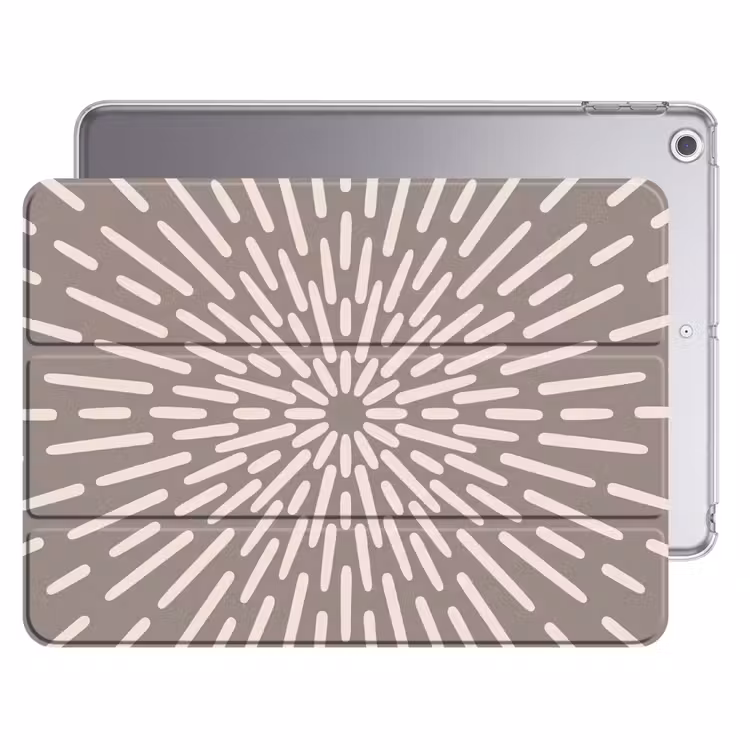 iPad hoes - Patroon - Stralen - Abstract - Modern - Grijs — 1