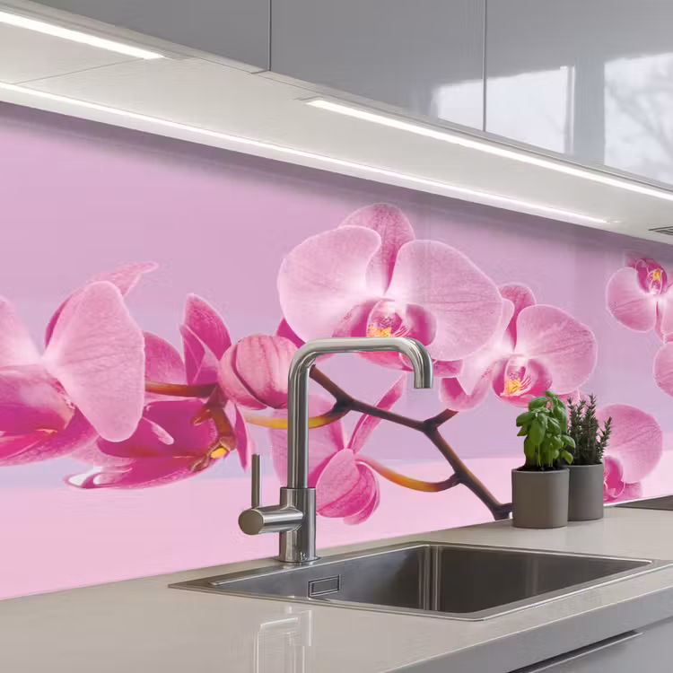 Keuken achterwand - Bloemen - Orchidee - Roze — 2