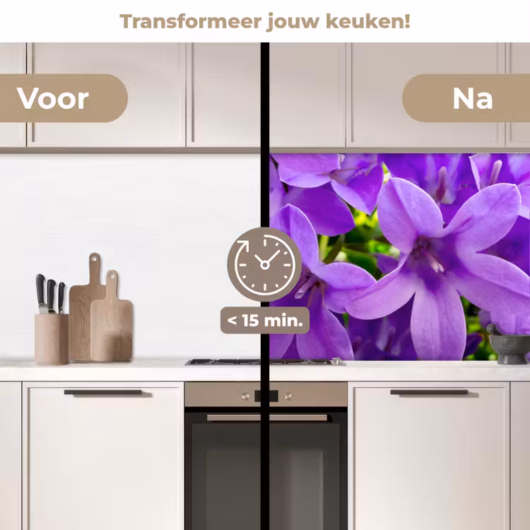 Keuken achterwand - Bloemen - Paars - Natuur — 3