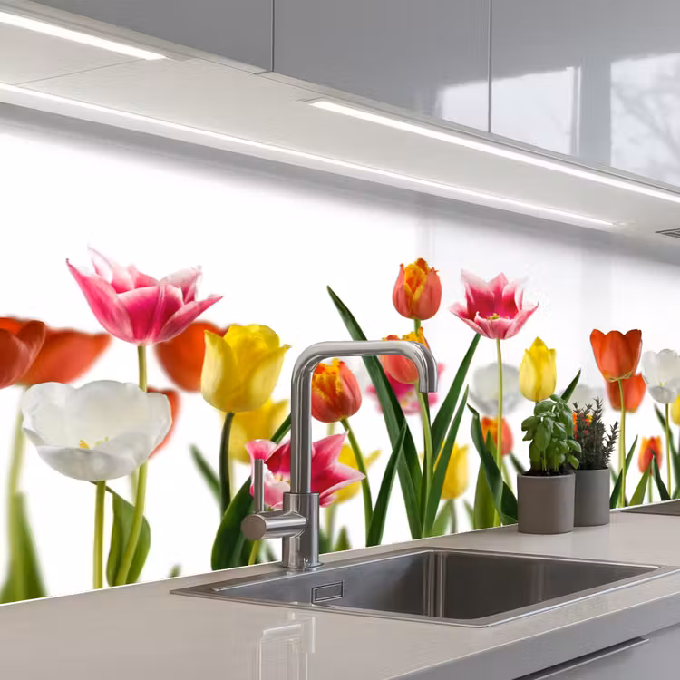 Keuken achterwand - Bloemen - Tulpen - Kleurrijk — 2