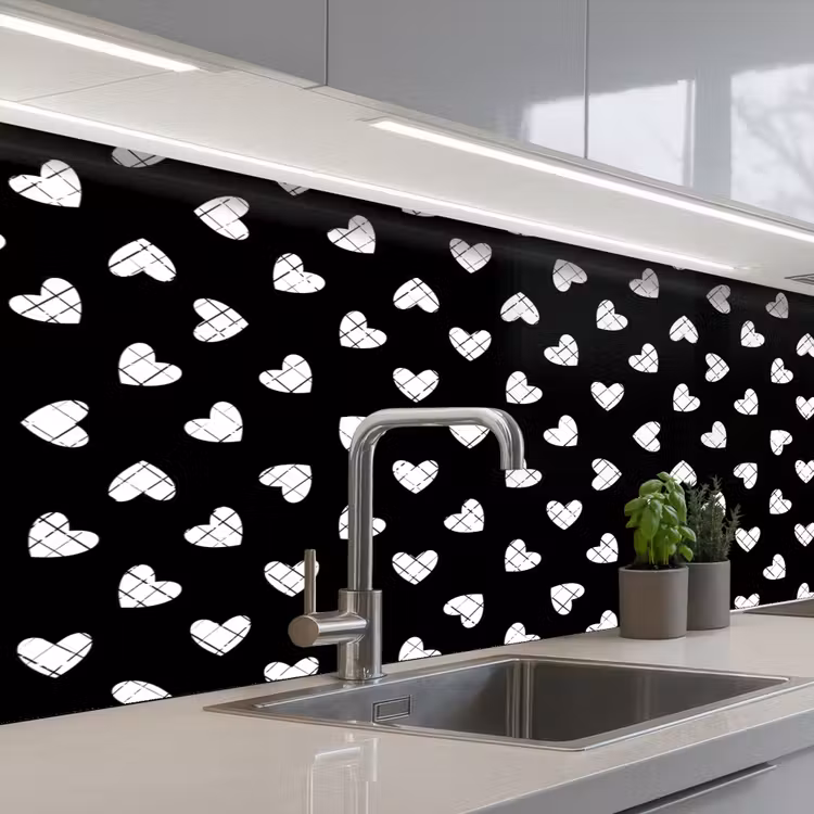 Keuken achterwand - Hart - Design - Geometrie - Patroon — 2