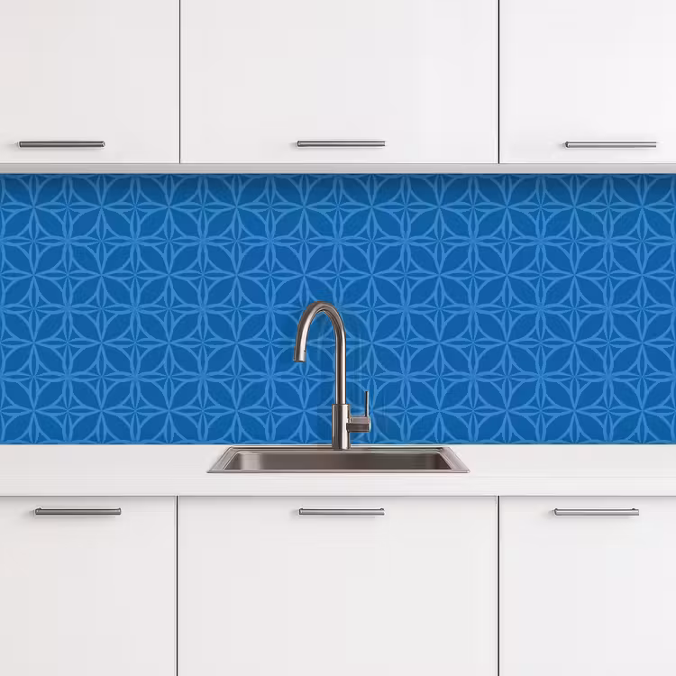 Keuken achterwand - Kompas - Blauw - Patronen — 4