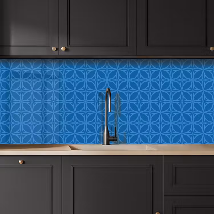 Keuken achterwand - Kompas - Blauw - Patronen — 6