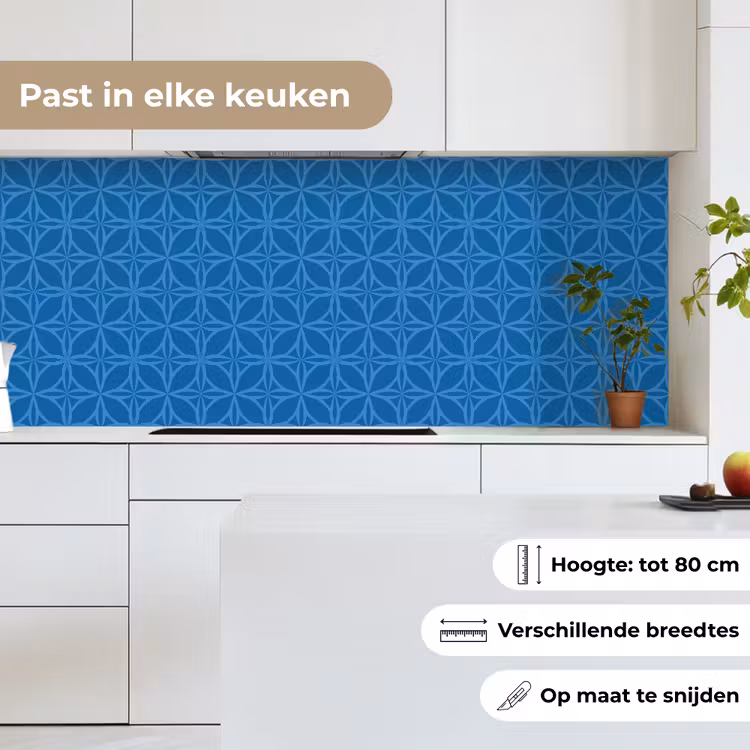 Keuken achterwand - Kompas - Blauw - Patronen — 7