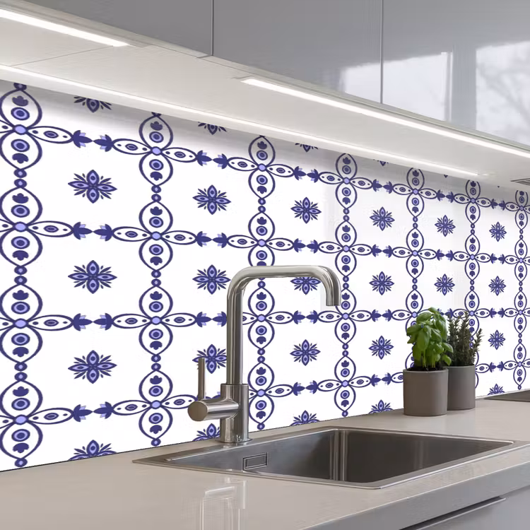 Keuken achterwand - Portugal - Patronen - Blauw — 2