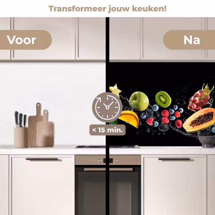 Keuken achterwand - Splash - Fruit - Zwart — 3