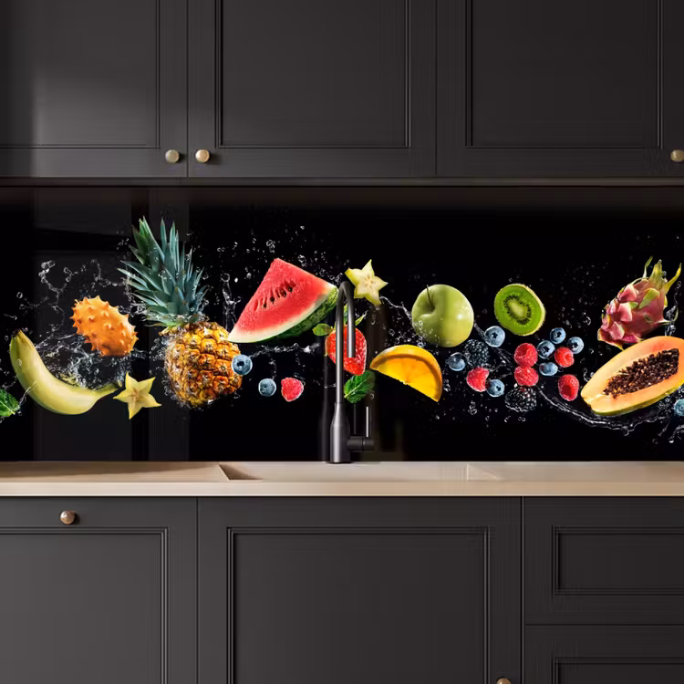 Keuken achterwand - Splash - Fruit - Zwart — 6