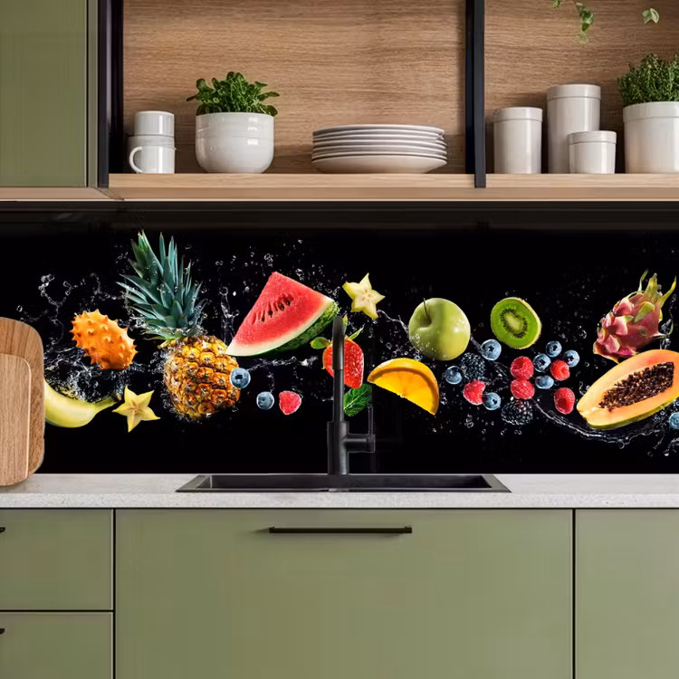 Keuken achterwand - Splash - Fruit - Zwart — 8