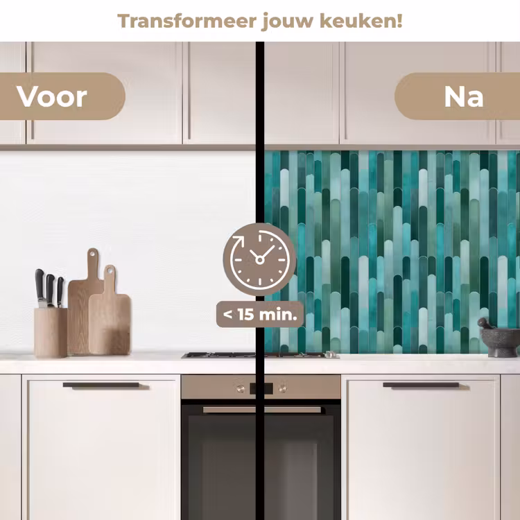 Keuken achterwand - Tegels - Langwerpig - Turquoise — 3
