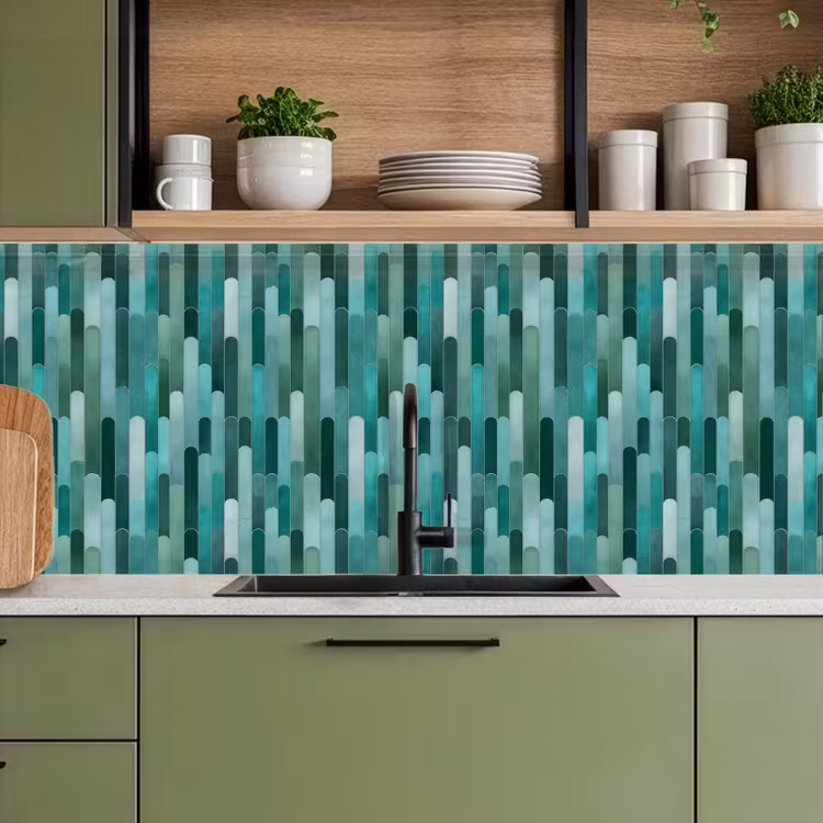 Keuken achterwand - Tegels - Langwerpig - Turquoise — 8