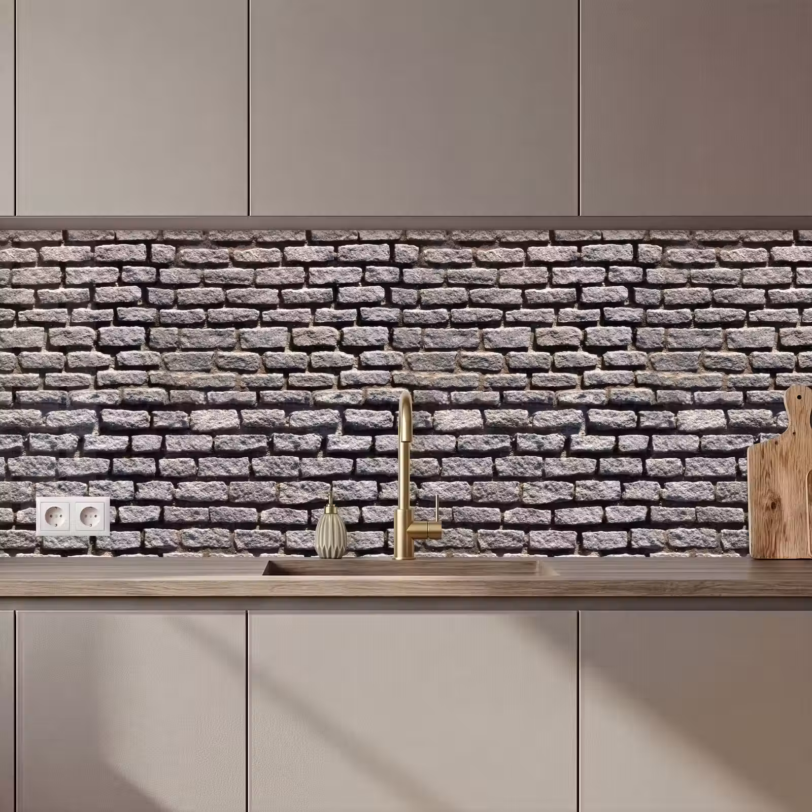 Keuken achterwand - Bestraat - Robuust - Muur - Stenen — 1
