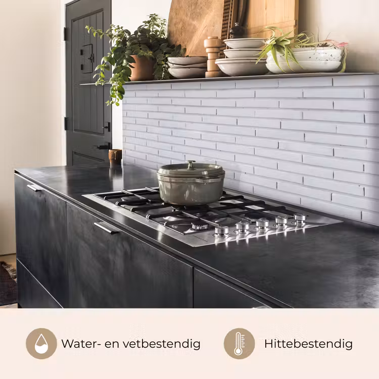 Keuken achterwand - Bakstenen - Geverfd - Wit - Minimalistisch — 5