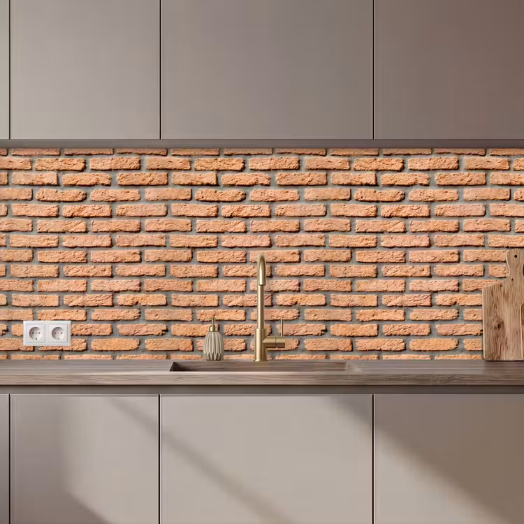 Keuken achterwand - Bakstenen - Rechthoekig - Rood - Muur — 1