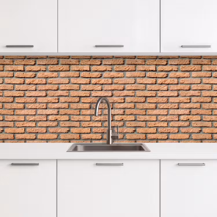 Keuken achterwand - Bakstenen - Rechthoekig - Rood - Muur — 4