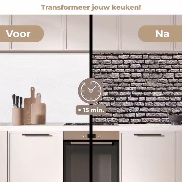 Keuken achterwand - Bestraat - Robuust - Muur - Stenen — 3