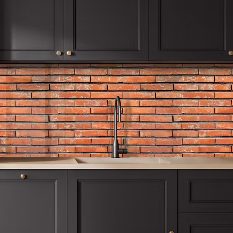 Keuken achterwand - Rood - Bakstenen - Muur - Beschadiging — 6