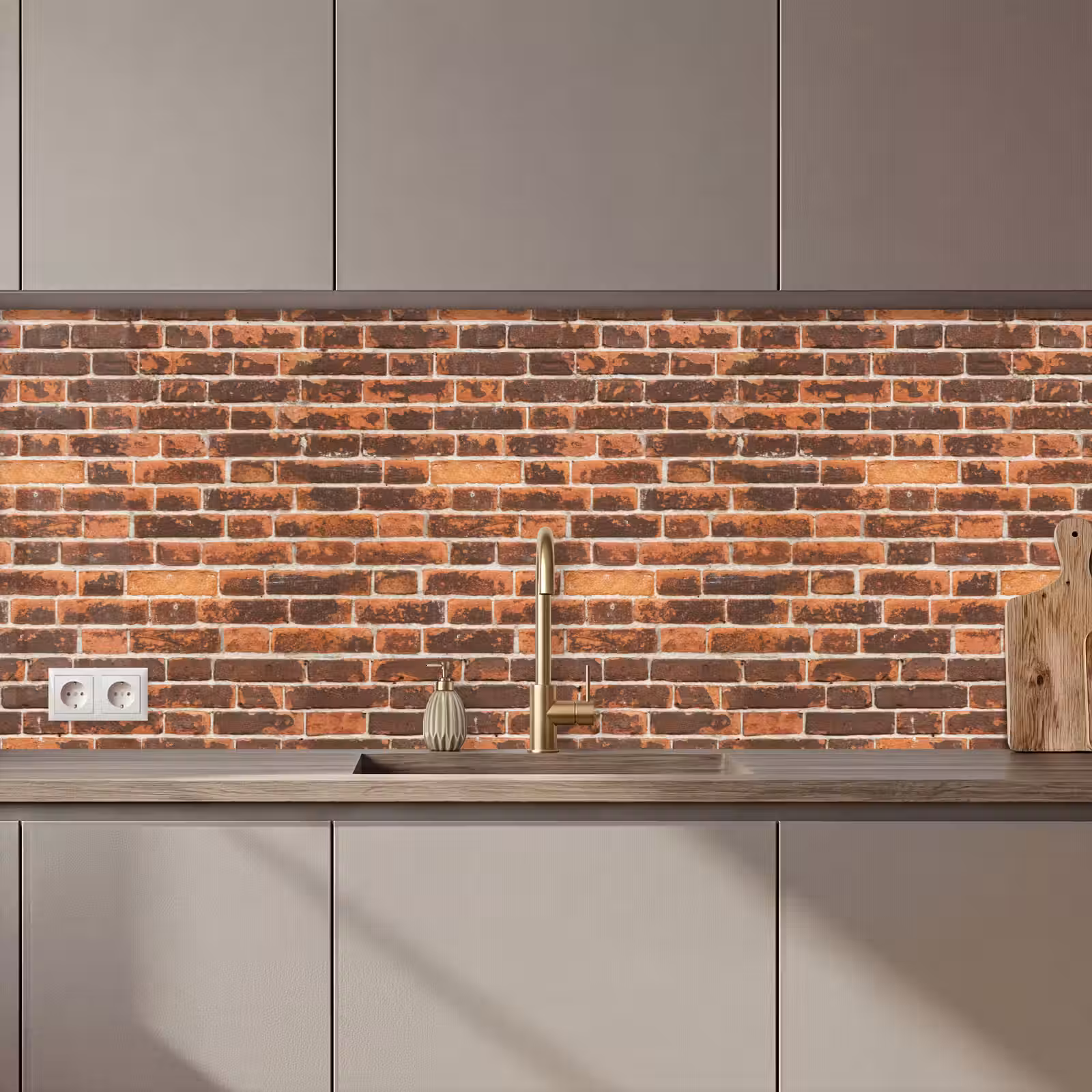Keuken achterwand - Bakstenen - Oud - Muur - Verkleuring — 1