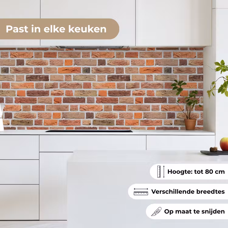 Keuken achterwand - Bakstenen - Aardetinten - Muur - Rustiek — 7