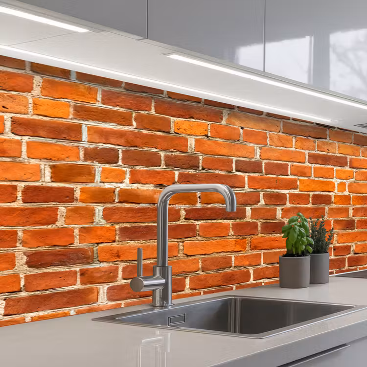 Keuken achterwand - Bakstenen - Muur - Rood — 2