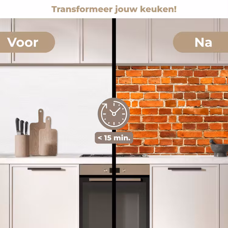 Keuken achterwand - Bakstenen - Muur - Rood — 3