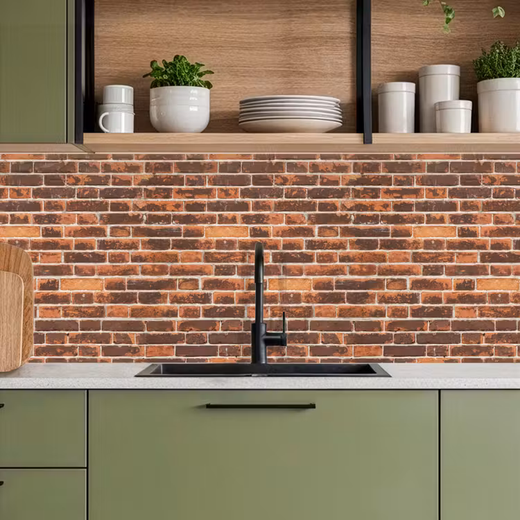 Keuken achterwand - Bakstenen - Oud - Muur - Verkleuring — 8