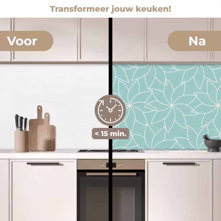Keuken achterwand - Blauw - Mandala - Design — 3