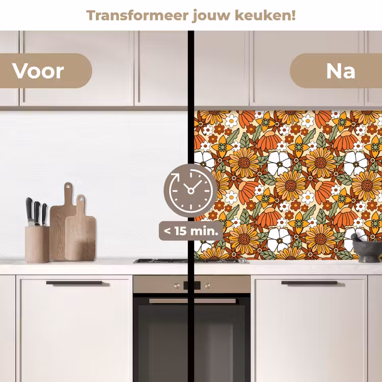 Keuken achterwand - Bloemen - Vintage - Patronen — 3