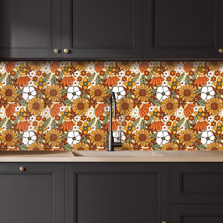 Keuken achterwand - Bloemen - Vintage - Patronen — 6