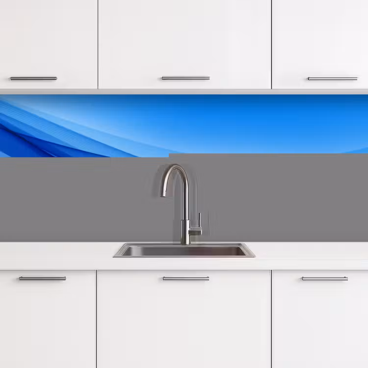Keuken achterwand - Golven - Helder - Blauw — 4