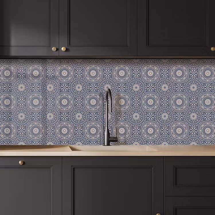 Keuken achterwand - Mandala - Blauw - Patroon — 6