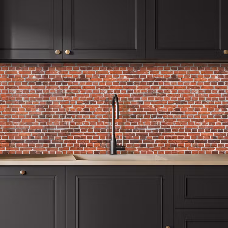 Keuken achterwand - Muur - Bakstenen - Versleten - Voegen — 6