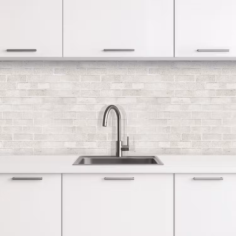 Keuken achterwand - Muur - Wit - Bakstenen — 4