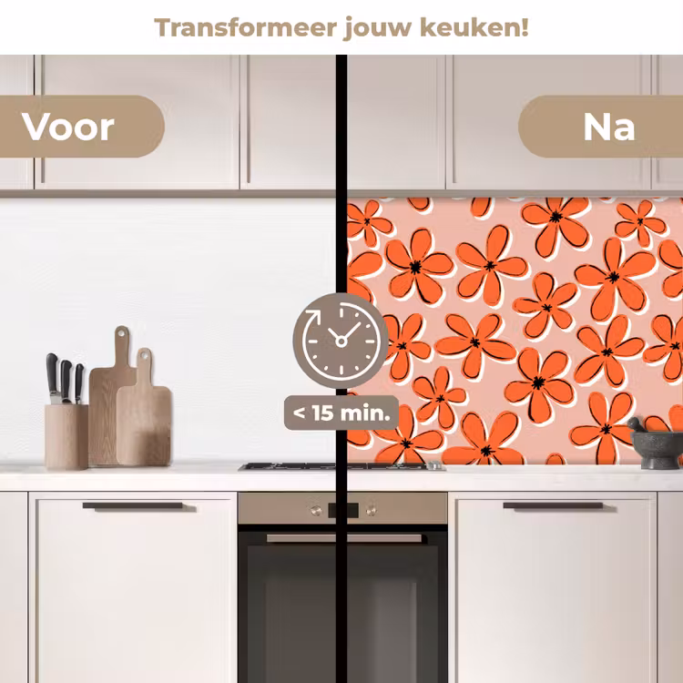 Keuken achterwand - Patronen - Vintage - Bloem — 3