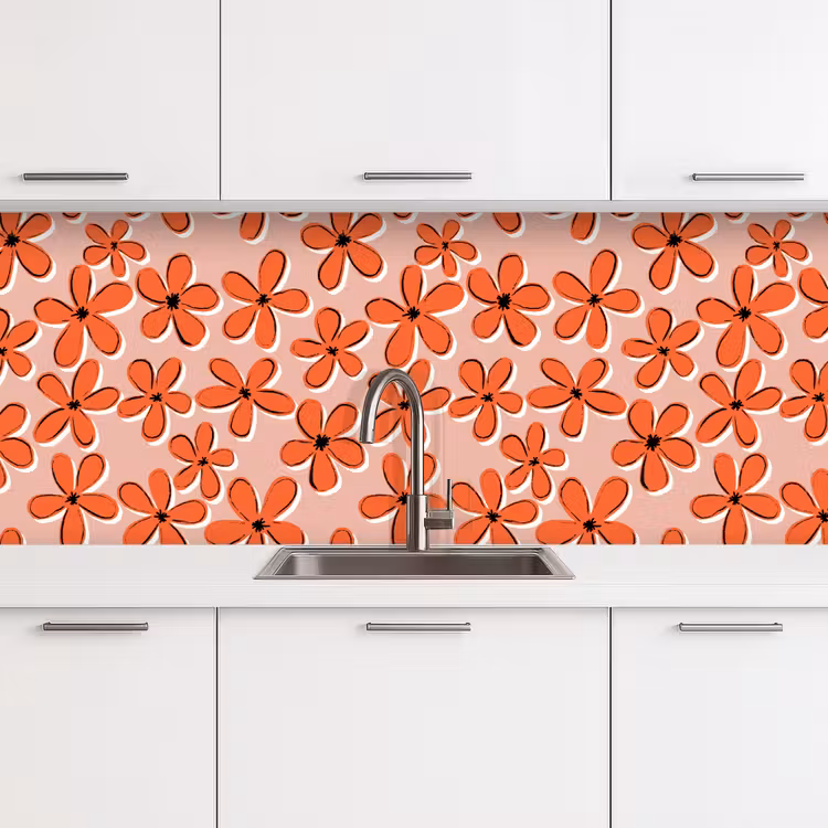 Keuken achterwand - Patronen - Vintage - Bloem — 4