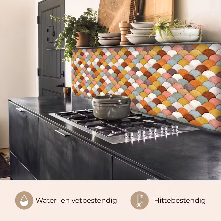 Keuken achterwand - Regenboog - Schubben - Aardetinten — 5