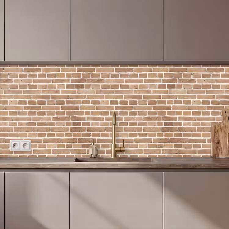 Keuken achterwand - Stenen - Bruin - Licht - Patroon — 1