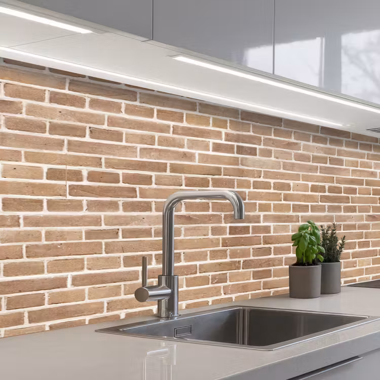 Keuken achterwand - Stenen - Bruin - Licht - Patroon — 2