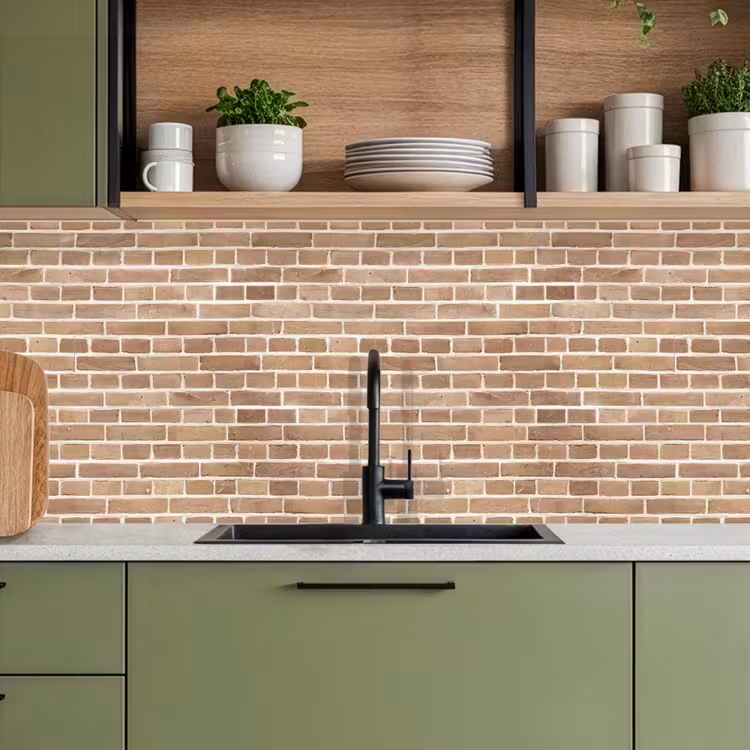 Keuken achterwand - Stenen - Bruin - Licht - Patroon — 8