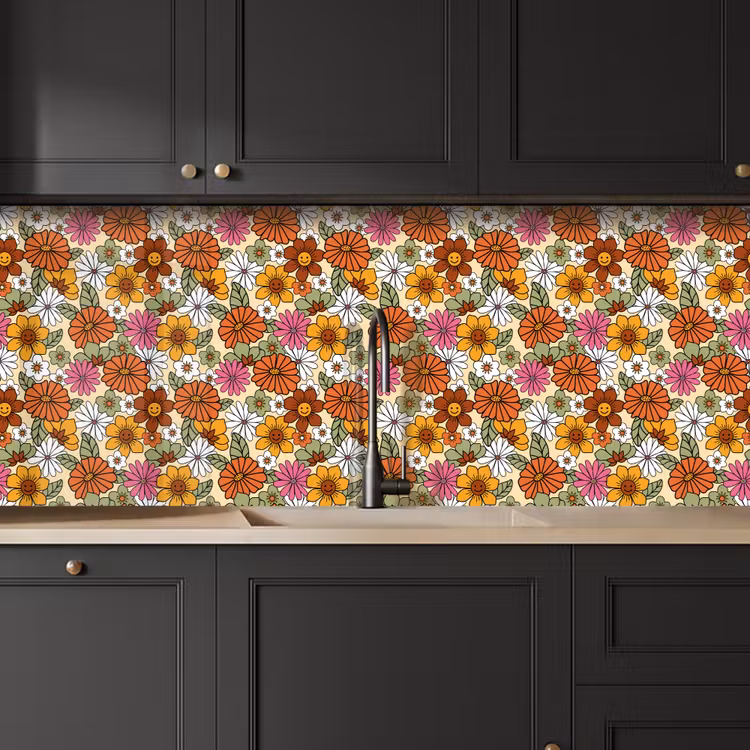 Keuken achterwand - Vintage - Bloemen - Patronen — 6